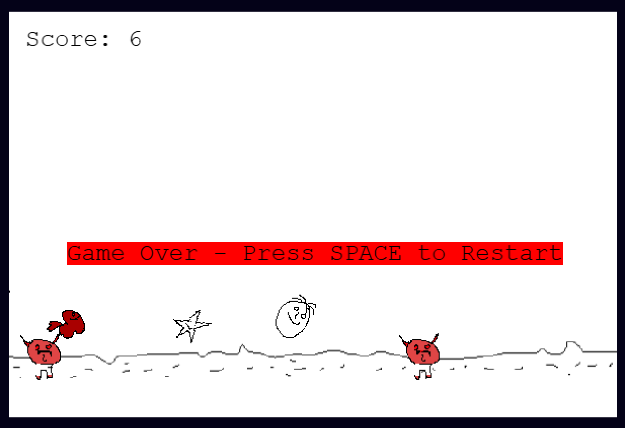 chrome dino style jumpy game